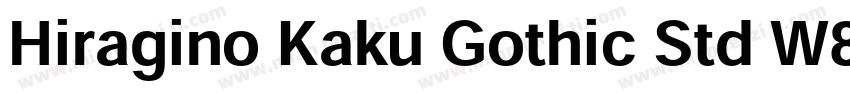 Hiragino Kaku Gothic Std W8字体转换